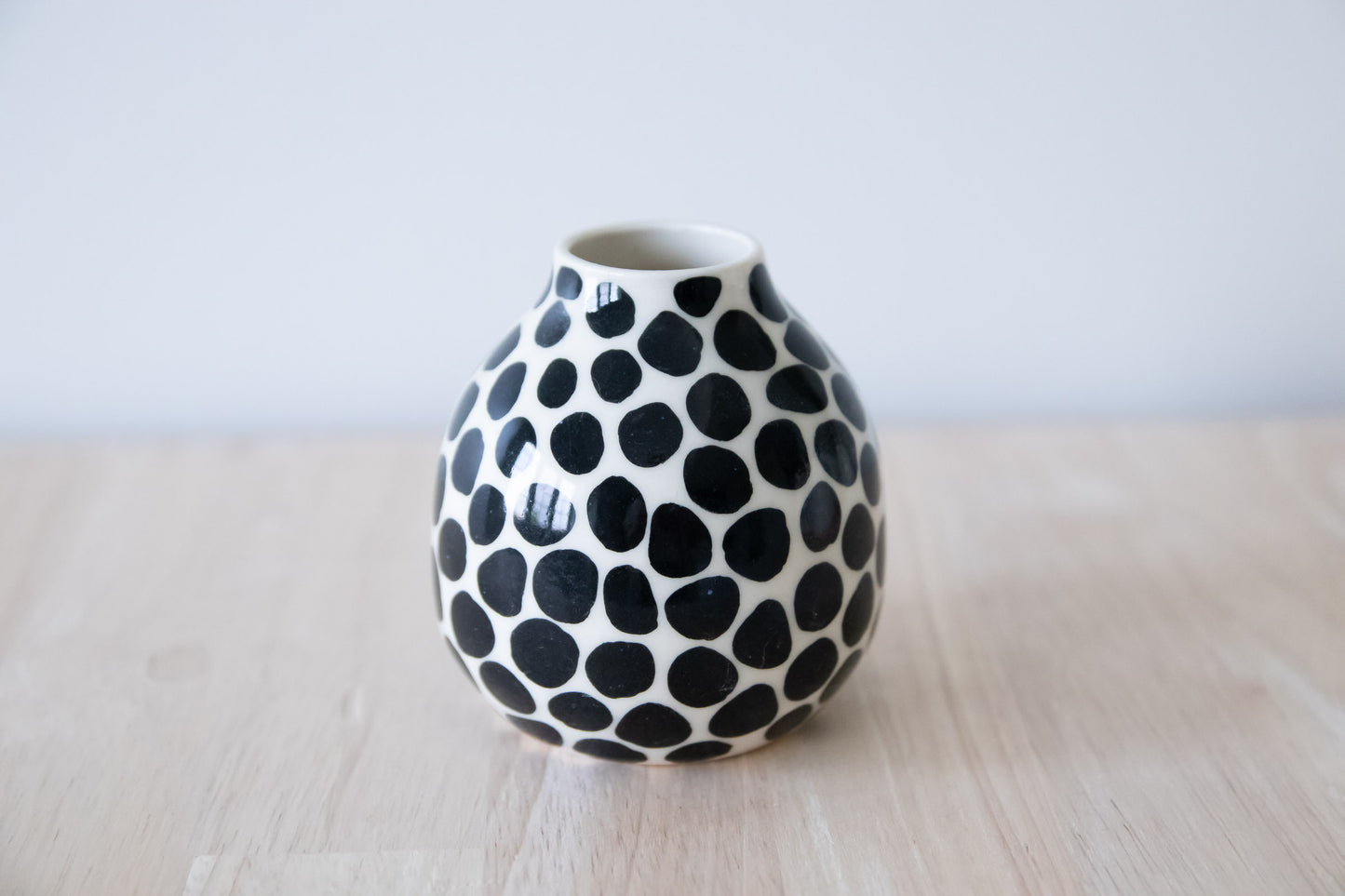 Black Dot Bud Vase